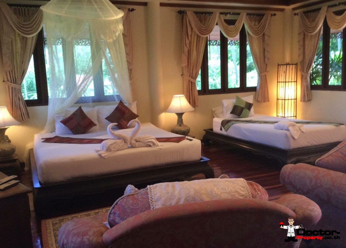 Fantastic Thai Style 6 Bedroom Villa in Bang Makham – Koh Samui – For Sale